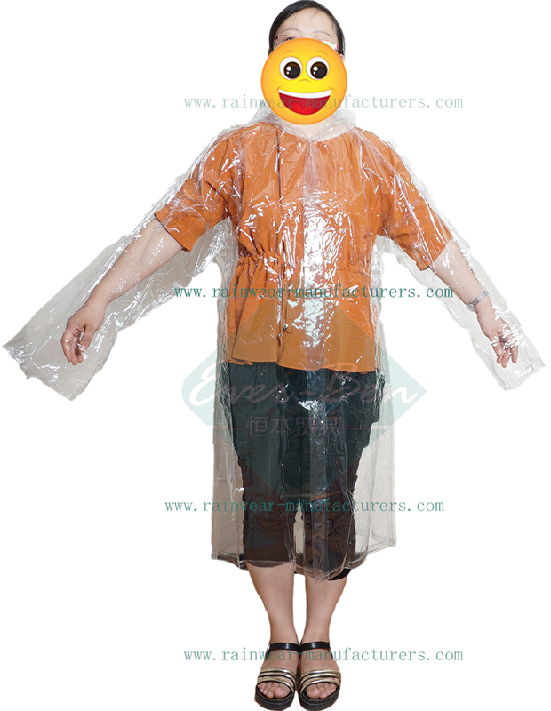 Reusable PVC clear rain mac supplier